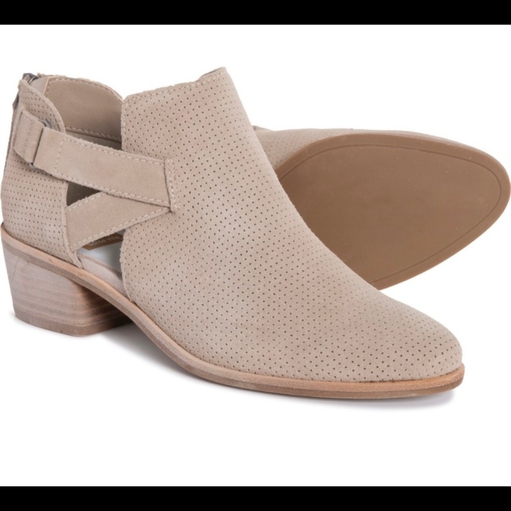 Dolce Vita Suede Tan Open Booties